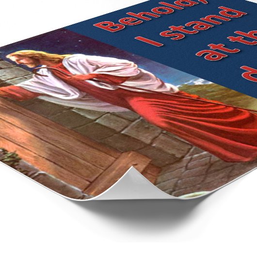 Ik sta bij de deur en klop. poster (Hoek)