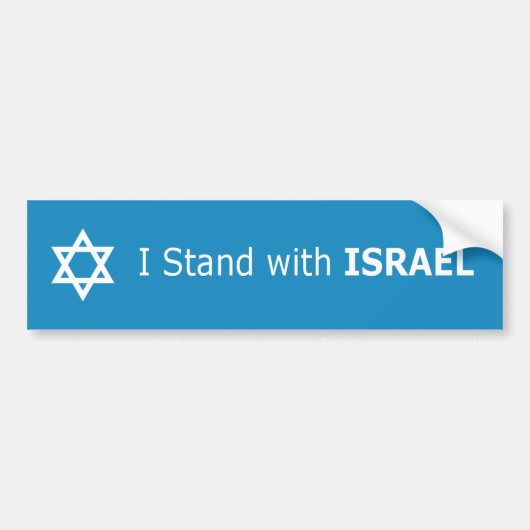 Ik sta bij de ISRAEL ster van David Bumpersticker (Voorkant)