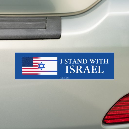 Ik sta bij de Israëlische Bumpersticker (Op auto)