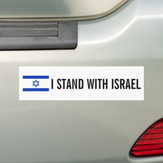Ik sta bij de Israëlische Bumpersticker (Op auto)
