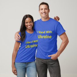 Ik sta bij de Oekraïense geel op blauw T-shirt