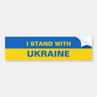 Ik sta bij de Oekraïense vlag Bumpersticker
