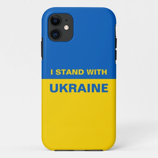 Ik sta bij de Oekraïense vlag Case-Mate iPhone Case (Achterkant)