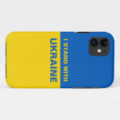 Ik sta bij de Oekraïense vlag Case-Mate iPhone Case (Achterkant (horizontaal))