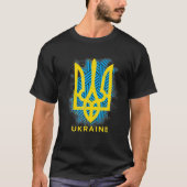 Ik sta bij de Oekraïense vlag, het Oekraïense vlag T-shirt (Voorkant)