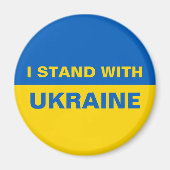 Ik sta bij de Oekraïense vlag Magneet (Voorkant)