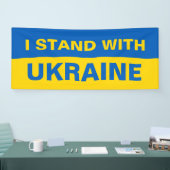 Ik sta bij de Oekraïense vlag Spandoek (Beurs)