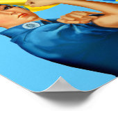 Ik sta bij de  Rosie en Vlag in Oekraïne Poster (Hoek)