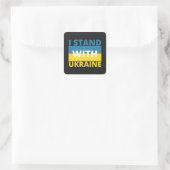 Ik sta bij de T-Shirt in Oekraïne Vierkante Sticker (Tas)