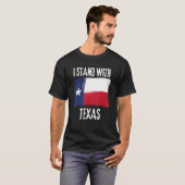 Ik sta bij de Texas vlag Amerikaanse staat Texas. T-shirt (Voorkant volledig)