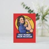 Ik sta bij die vrouw uit Michigan Briefkaart (Staand voorkant)