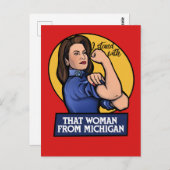Ik sta bij die vrouw uit Michigan Briefkaart (Voorkant / Achterkant)