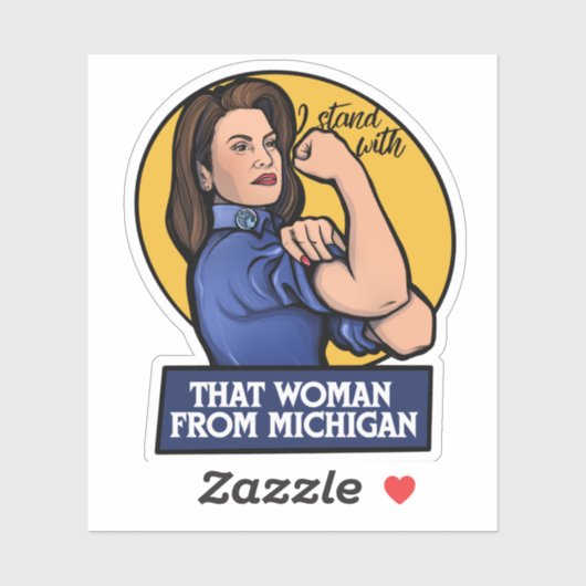 Ik sta bij die vrouw uit Michigan Sticker (Vel)