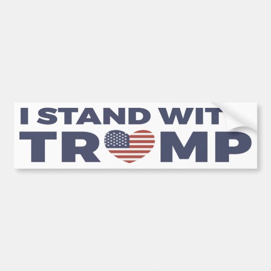 Ik sta bij Donald Trump Bumpersticker (Voorkant)