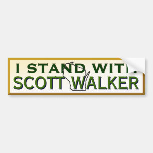 Ik sta bij gouverneur Scott Walker Bumpersticker
