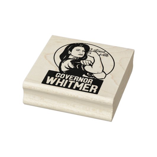 Ik sta bij gouverneur Whitmer Rubberstempel (Stempel)