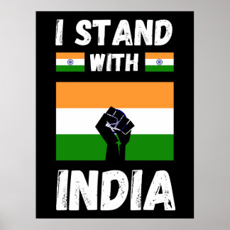 Ik sta bij het india-poster poster