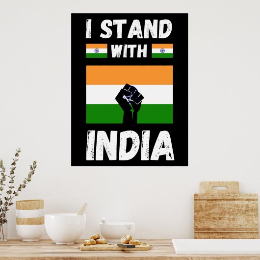Ik sta bij het india-poster poster (Keuken)
