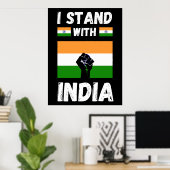 Ik sta bij het india-poster poster (Thuiskantoor)