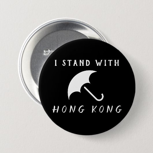 Ik sta bij Hong Kong Ronde Button 7,6 Cm (Voorkant /achterkant)