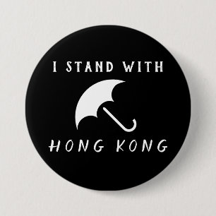 Ik sta bij Hong Kong Ronde Button 7,6 Cm