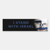 "Ik sta bij Israël" Bumpersticker (Voorkant)