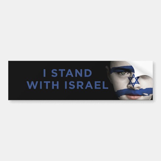 "Ik sta bij Israël" Bumpersticker (Voorkant)
