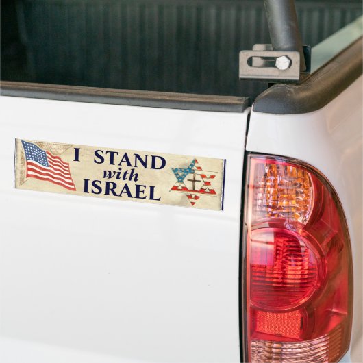 Ik sta bij Israël Bumpersticker (Op Truck)