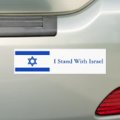 Ik sta bij Israël Bumpersticker (Op auto)