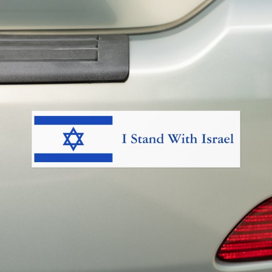 Ik sta bij Israël Bumpersticker (Op auto)