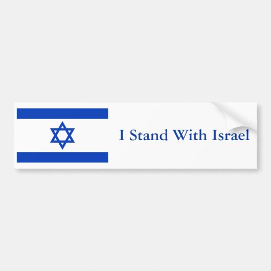 Ik sta bij Israël Bumpersticker (Voorkant)