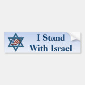 Ik sta bij Israël Bumpersticker (Voorkant)