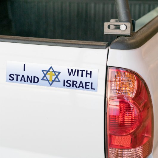Ik sta bij Israël Bumpersticker (Op Truck)