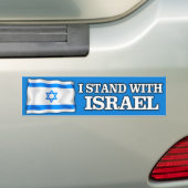 Ik sta bij Israël Bumpersticker (Op auto)
