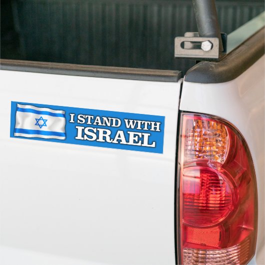 Ik sta bij Israël Bumpersticker (Op Truck)