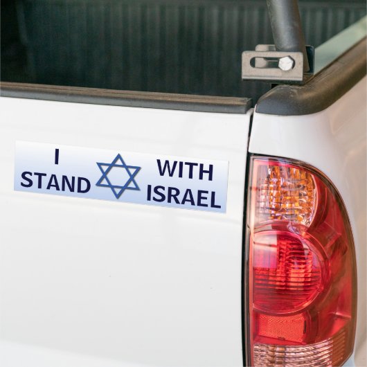 Ik sta bij Israël Bumpersticker (Op Truck)