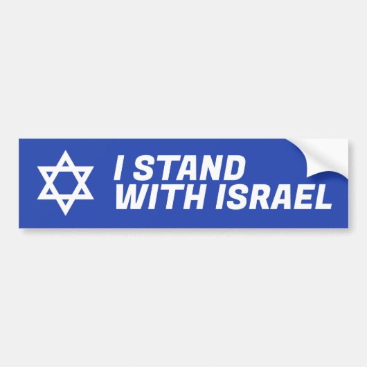 Ik sta bij Israël Bumpersticker (Voorkant)