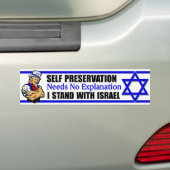 Ik sta bij Israël! Bumpersticker (Op auto)