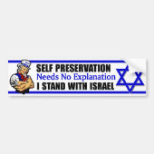 Ik sta bij Israël! Bumpersticker (Voorkant)