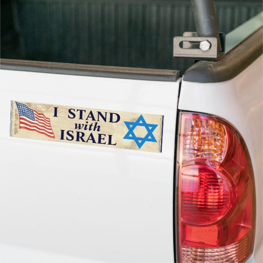 Ik sta bij Israël Bumpersticker (Op Truck)