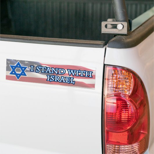Ik sta bij Israël Bumpersticker (Op Truck)