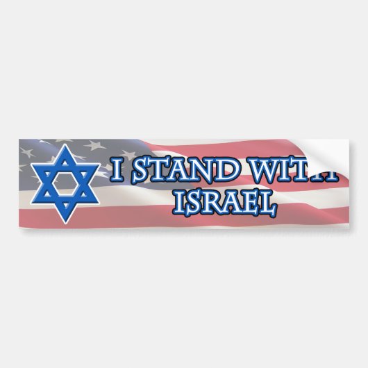 Ik sta bij Israël Bumpersticker (Voorkant)