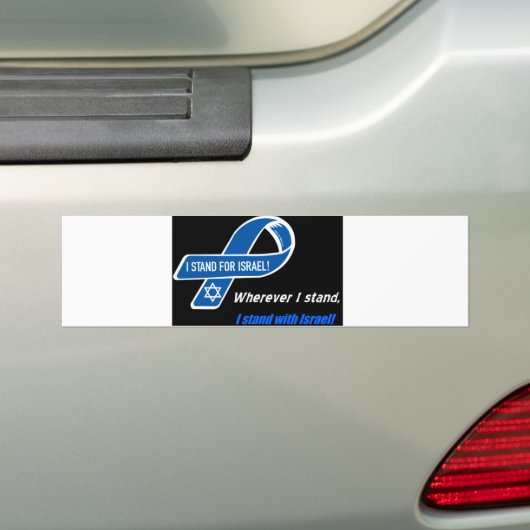 Ik sta bij Israël-bumpersticker Bumpersticker (Op auto)