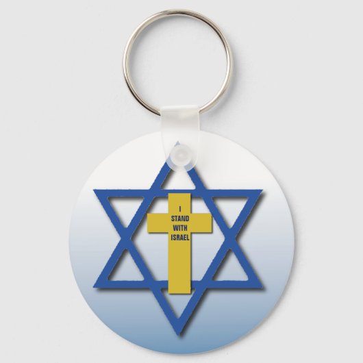 Ik sta bij Israël Christelijk en Joods Sleutelhanger (Voorkant)