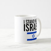 Ik sta bij Israël, gedrukt op White Mok (Voorkant rechts)