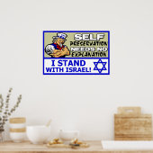 Ik sta bij Israël! Poster (Keuken)