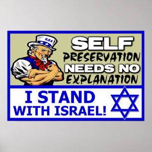 Ik sta bij Israël! Poster