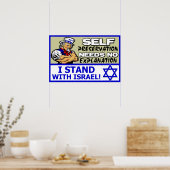 Ik sta bij Israël! Poster (Keuken)