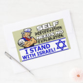 Ik sta bij Israël! Rechthoekige Sticker (Envelop)