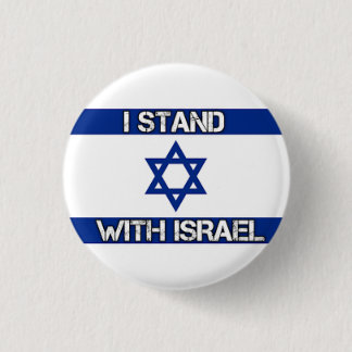 Ik sta bij Israël Ronde Button 3,2 Cm
